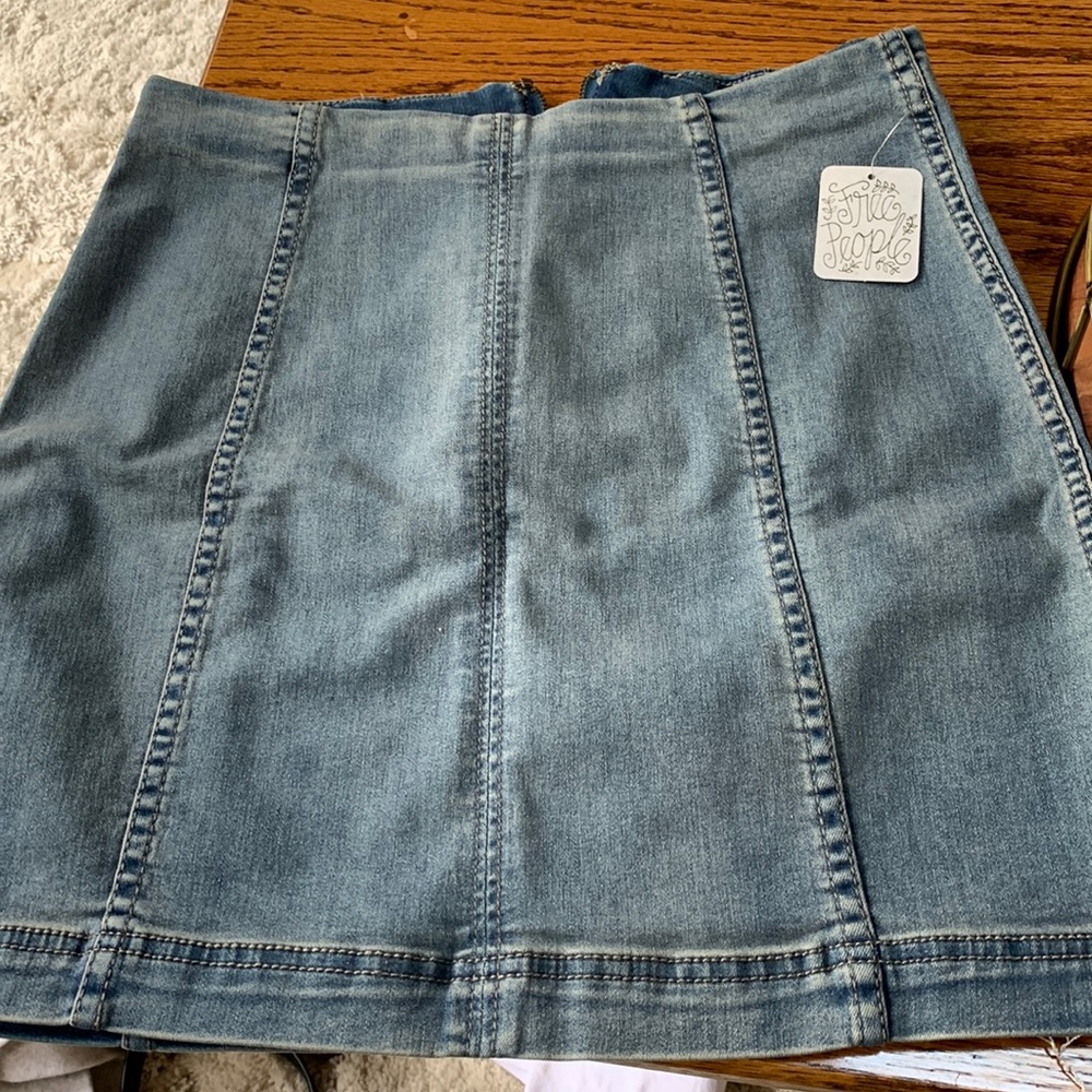 Denim mini skirt